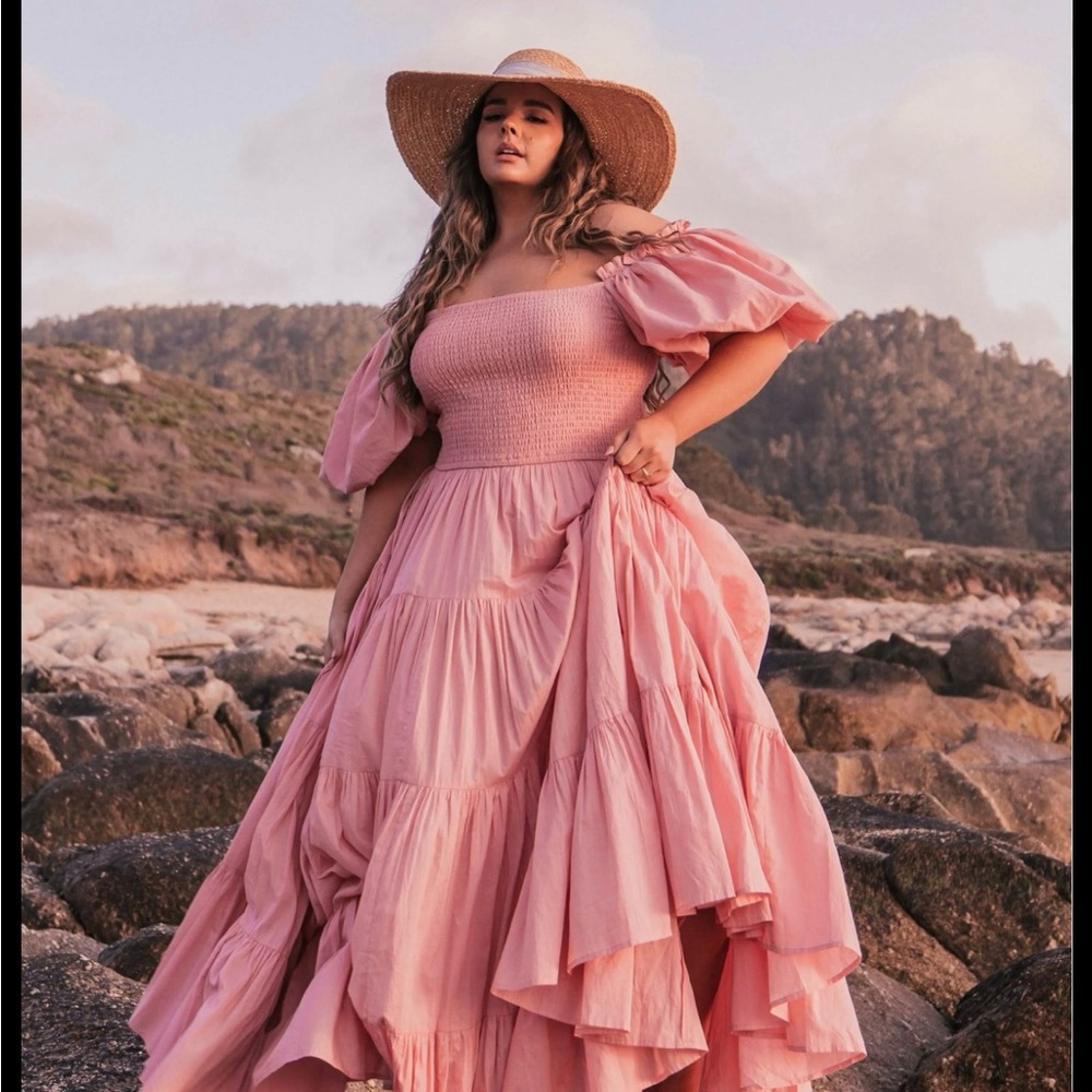 Elegant Pink Off-Shoulder Dress